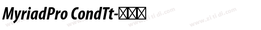 MyriadPro CondTt字体转换